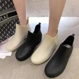 패션레인부츠 심플 레인부츠 키높이 여성 장화 편한 앞코 방수신발