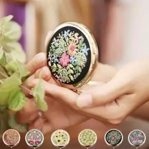 휴대용 자수 양면 거울 패키지 집콕 취미 생활 손거울 프랑스 독학 DIY 미니