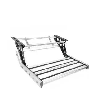 프리미엄 캠핑카 발판 트레일러 지지대 폴딩 계단 카라반 스텝 수동 단층