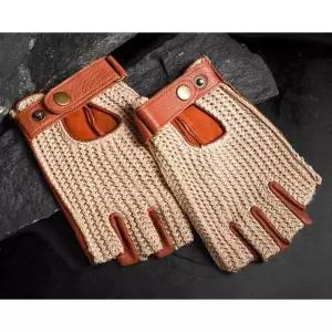 반장갑 드라이빙 라이딩 운전용 가죽 글러브 헬스 미끄럼방지 니트