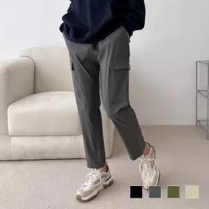 올데이 액티브 조거 스판 카고 일자 바지