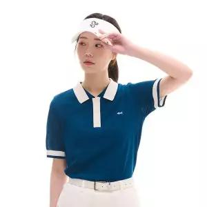 [루이까스텔]여성 비비드 원톤 핫서머 배색 카라 니트_P391926512