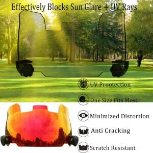 범용 미식축구 헬멧 바이저 레인보우 크롬 아이 쉴드 바이저(클립 포함)