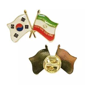 한국-이란 국기교차 뱃지