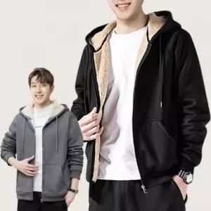 남자 간절기 아우터 양털 보온 학생 교복 후드 집업 남자맨투맨 단체복 후드 티 집업 커플