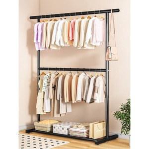 시스템 행거 2단 수납 철제 시스템행거 겸용 미니 드레스룸 옷가게 조립식옷장 더블