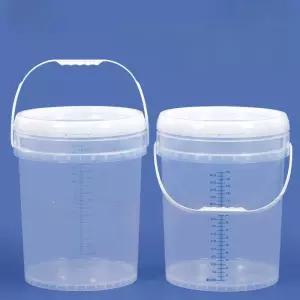 투명 계량 물통 1L 10L 양동이 20L 플라스틱 눈금통 실험실