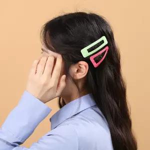 (엔젤슈슈) 세모 네모 똑딱핀 2p세트 포인트 머리핀