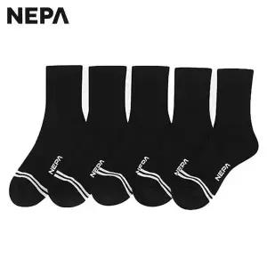 [네파]남여공용 데일리 소프트 쿠션 장목 양말 (5족 세트) - 7LE8307_HDD