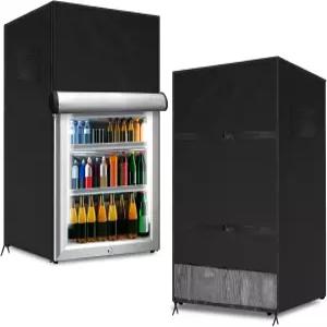 업라이트 냉동고/음료 냉장고 컴팩트 3.0 큐빅 풋 냉동고 보호용 콜드에어솝 실외 커버 방진 냉동고(블랙
