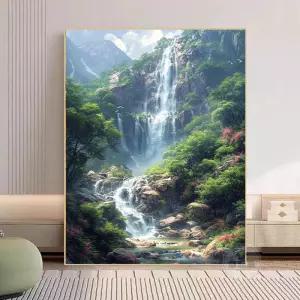 페인팅 폭포 자연 세트 소형 풍경화 유화 캔버스 대형 그림 diy 명화그리기