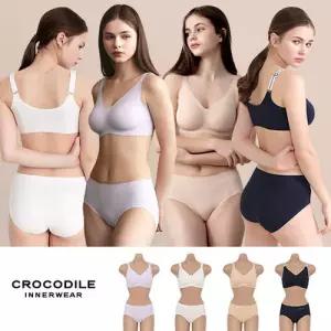 [초특가][크로커다일](89차) 블라썸  V넥 스트랩  프리컷브라팬티 (4세트)