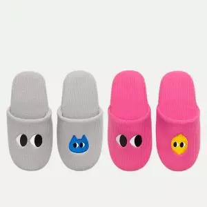 [이야이야앤프렌즈]아이즈 슬리퍼 (그레이/핑크)