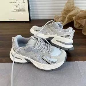 여성운동화 여성 2컬러 키높이 배색 어글리슈즈 운동화 스니커즈