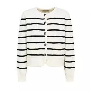 [JJ지고트](의정부점)스트라이프 라운드넥 크롭 가디건 GR2A1CDR11