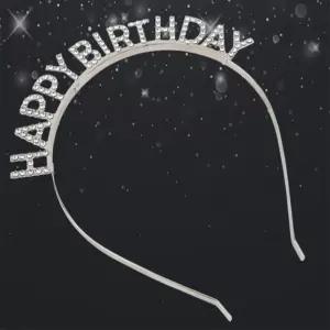 금복 생일축하 레터링 머리띠 얇은큐빅머리띠