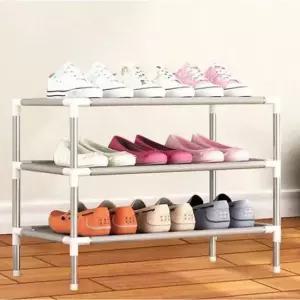 [생활] 좁은 공간활용 조립식 운동화 선반 진열대 랙 3단