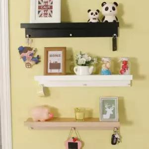 [라일리생활건강] Rly L자 무지주 벽 액자 선반 거실벽선반 원목미니선