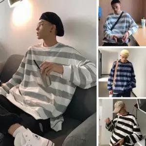 [라일리의류] Rly 남성맨투맨 스트라이프티셔츠 긴발티 S S04 긴