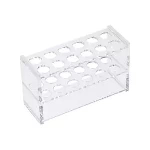 uxcell 아크릴 시험관 홀더 랩 스탠드 랙 2x6 웰 10ml 원심분리기 튜브 클리어