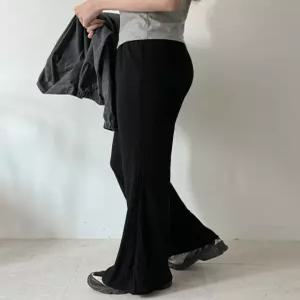 마리온 세로 골지 부츠컷 밴딩 팬츠 87102 빅사이즈 여성의류