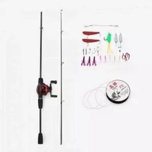 굿캐스팅 베이트 릴+루어+낚싯대세트 2.1m 우핸들 입문용릴낚싯대