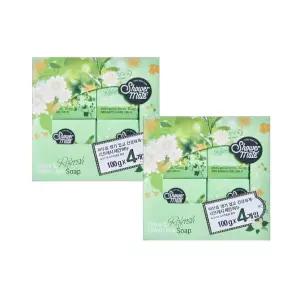 샤워메이트 비누 리프레쉬올리브그린티 100g 4입x2개묶음