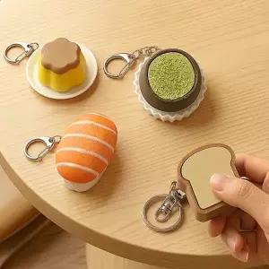 두쫀쿠 키캡 키링 키보드 3D 클리커 클릭커 식빵 푸딩 음식 연어초밥 스위치 딸각이 피젯토이