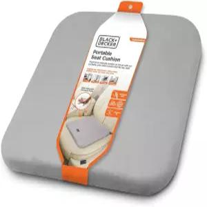 메모리 폼이 있는 블랙+데커 카시트 쿠션 ？ 벨루어 휴대용 운전자 및 패드 - 미끄럼 방지 등받이 세탁 가능