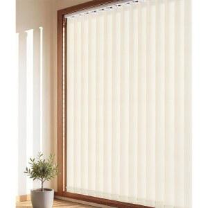 EINZUFUF 빛 필터링 수직 블라인드 교체 슬랫, 쉽게 자를 수 있는 UV 차단 및 주름 방지 폴리에스터 패브릭 수직 블라인드, 82.5인치 x 3.5인치, 20팩, 베이지
