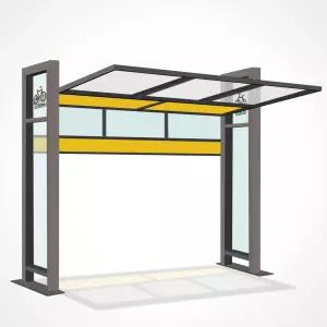 렉산 자전거보관소 W형 아파트 도서관 관공서 지붕형 대형 자전거 거치대