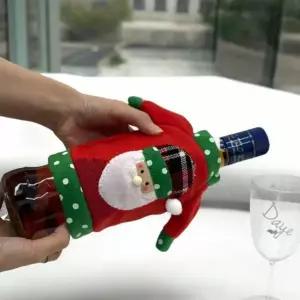 레드 크리스마스 데코 와인병커버 와인 보틀커버 장식 꾸미기 싸개