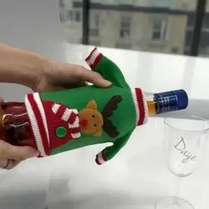 그린 크리스마스 데코 와인병커버 와인 보틀커버 장식 꾸미기 싸개