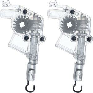 2인치 로우 프로파일 수평 블라인드 틸트 메커니즘 후크 연결을 위한 2pcs 완드 틸터 사각형 기어 로우 레일 블라인드 액세서리