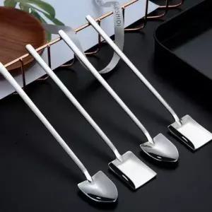 스테인리스 디저트 스푼 롱형 티스푼 과일 아이스크림 바닐라