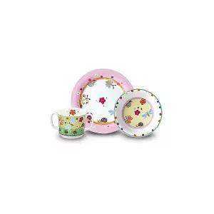 한국도자기 어린이 식기 접시 그릇 양손컵 소풍 키디세트 3p MNS
