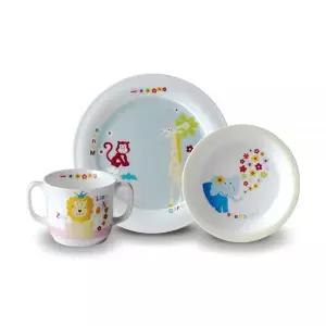 한국도자기 국내생산 어린이 식기 그릇 컵 세트 쥬쥬 키디 3p MNS