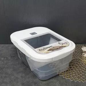 밀폐 보관용 쌀 저장 용기 쌀보관통 쌀케이스 이동형 쌀통 계량