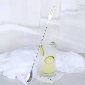 스테인리스 칵테일 바스푼 바텐더 머들러 칵테일 스틱 러스틱