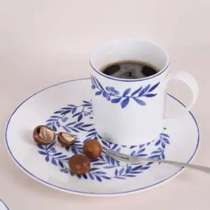 한국도자기 머그컵 접시 2인 세트 블루벨 디저트 식기류 4p MNS