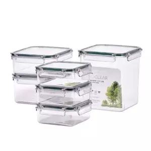 코멕스 에코 클리어 밀폐용기 정사각 6종세트 반찬통 냉장보관용기