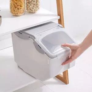 쌀통 10kg 15kg 잡곡 보관용기 덮개형 수납통