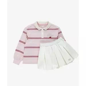 [뉴발란스]KIDS NBgC_카라 스트라이프 티셔츠 벌룬 스커트 아동 셋업 NK9YG1885G26 731129