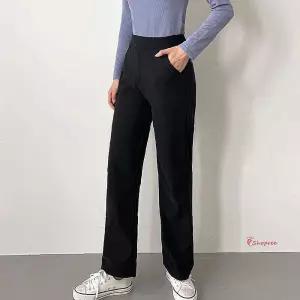 여성 봄가을 편한바지 베이직 1P 밴딩 스판 일자팬츠rst429