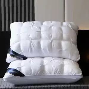 호텔식 푹신한 수면 베개 퀼팅 충전 솜 베개 목 어깨 편안한 숙면 침구 두툼한