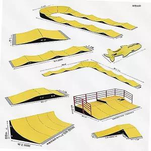 스케이트보드 숏보드 장애물 목재 웨이브 미니 단열판 경사로