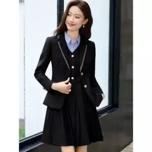 여성용 가을 정장세트 잉글리시 슈트 세트 교복 학생 유치원 선생님 작업복 DUCHI3