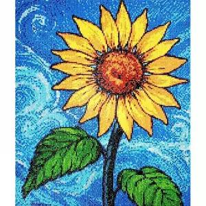 TBZ 해바라기 유화 (패브릭) 보석십자수 40x50