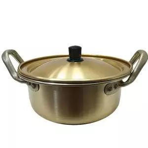 황냄비 노란 양은 라면 냄비 업소 분식집 1개용 소형 전골 양은