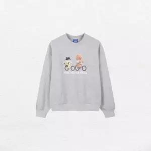 [폴햄]여성 더블니트 어프어프X코숏 맨투맨 PHG1TR2010